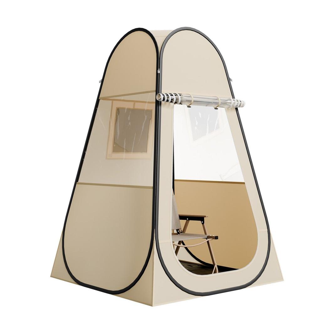 Pop up Sports Tent, 1.2x1.2 m Clear Bubble Tent for 1 Person, Waterproof Outdoor Pod with Floor Mat & Top Cover, Garden Igloo Dome Tents Camping