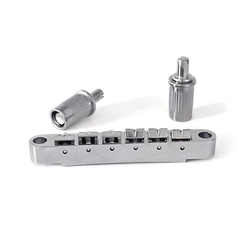 6 String Guitar Roller Saddle Bridge Tailpiece Upper Lower String Bridge with Studs Tune-O-Matic Bridges Replacement