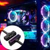 90 Degree Angled Power Extension Cable 24PIN PC Extension Cable Connection ARGB Synchronization for PC Motherboard