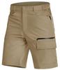 Men's Cargo Pants, Half Pants, Golf, Workwear, Shorts, Breathable, Quick-Drying, Plus Sizes, Summer, Hiking Wear, Khaki, 3XL