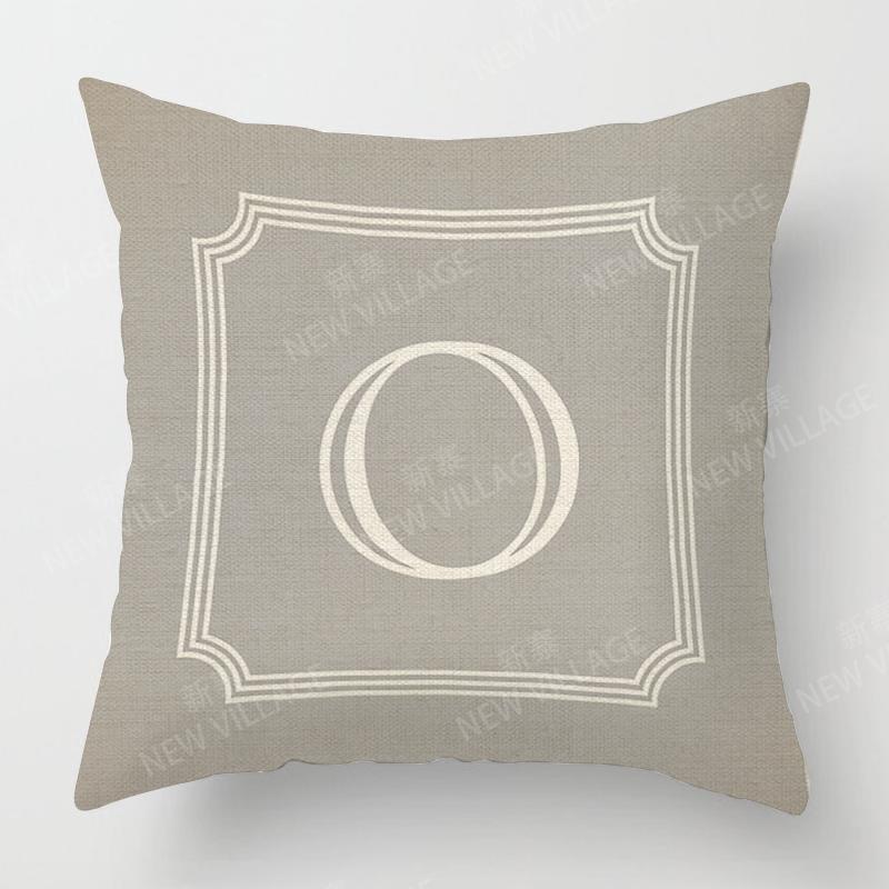 Home Living Room Fashion Grey Letter Decoration Cushion Covers Linen Throw Pillow Covers45*45 Pillowcase 40x40cm 50x50 45x45