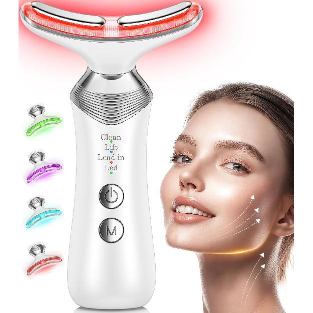 Facial Massager Red-Light-Therapy-for-Face, LED Light Therapy Device, Face Tool for Skin Care