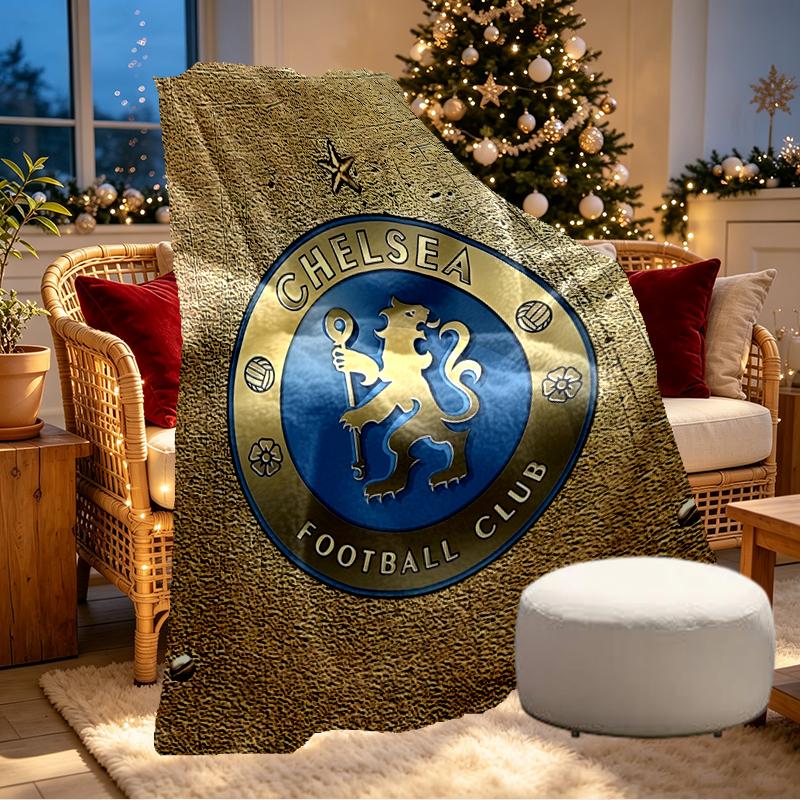 Chelsea F.C Print Blanket - Soft & Comfortable, for Bedroom, Travel, Sofa, Home Decoration - Birthday Christmas Gift for Friend