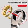 72-Teeth Dual-Purpose Swivel Head Ratchet Wrench - Ideal for Quick Automotive Repairs