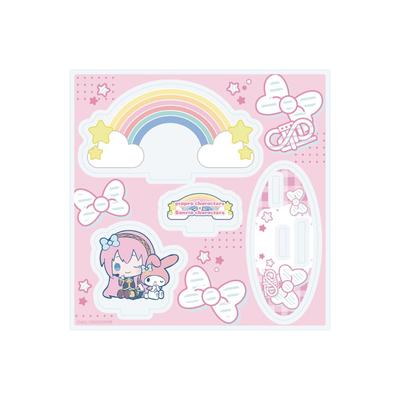 Piapro Characters X Sanrio Characters 04 Megurine Luka X My Melody [Collaboration Illustration] Acrylic Stand Plate