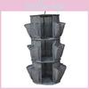 Round Layer 3 Shoe Storage Hanging Bag Oxford Fabric Closet Organizer Hanging