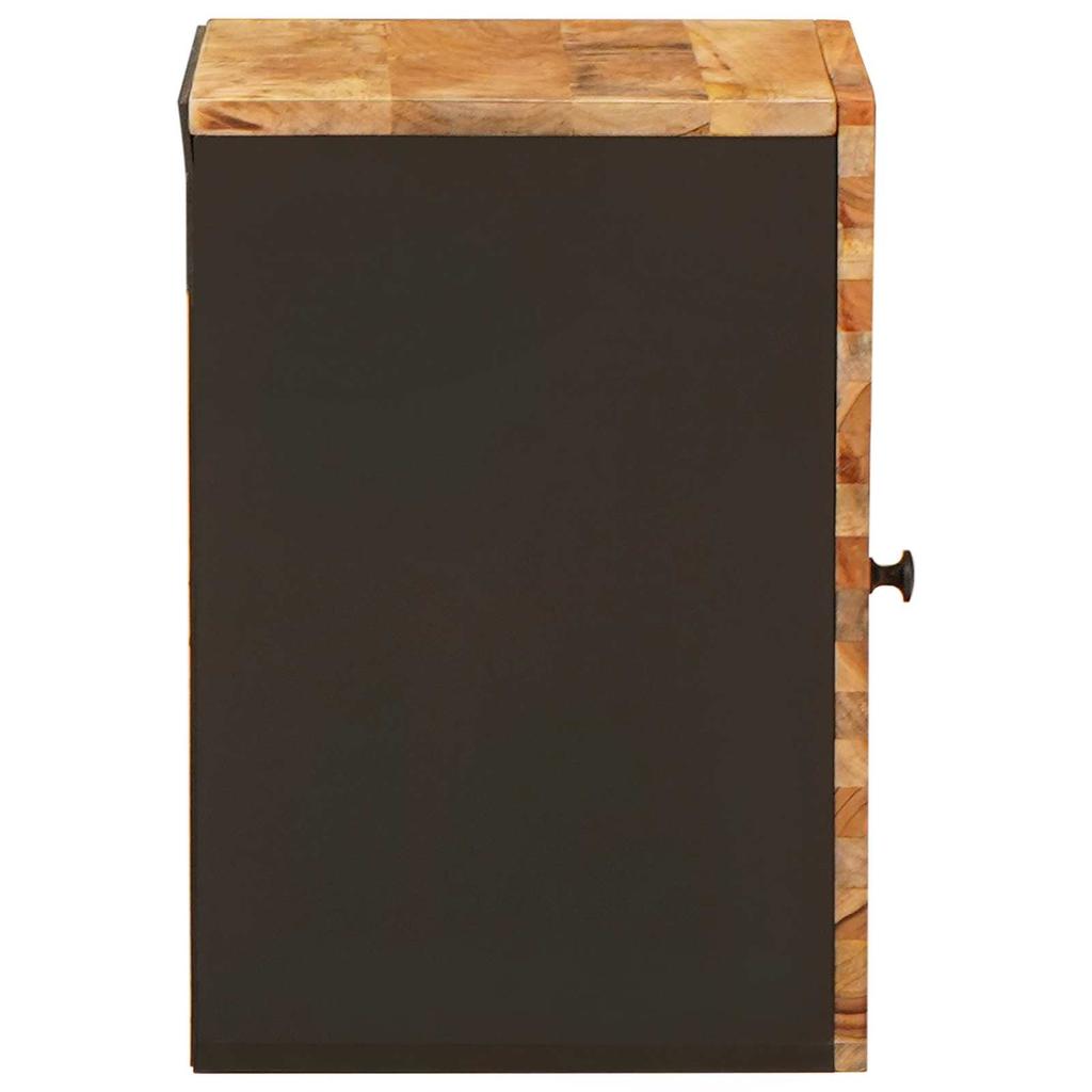 Bathroom Wall Mounted Cabinet In Natural Finish 38 X 33 X 48 Cm Solid Mango Wood