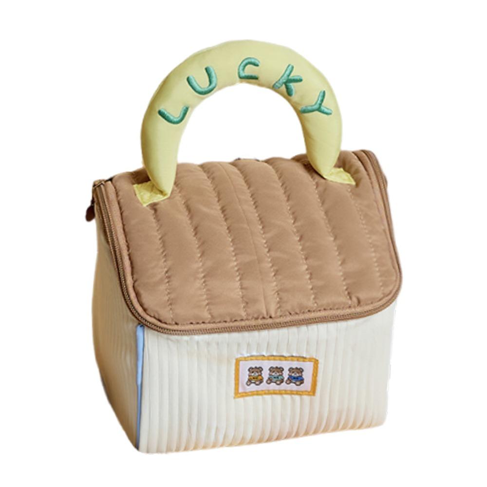 High Aesthetic Value Cartoon House Makeup Bag Large Capacity Soft Toilet Bag Lightweight Portable Wash Bag Woman Use