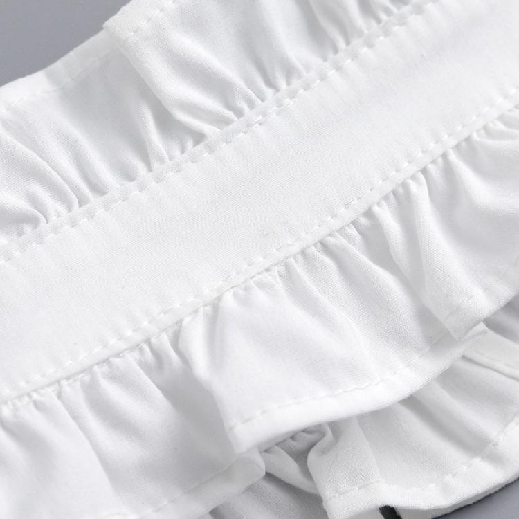 Vintage Dam Rynkad Krage Ärmar Set För Mode Dam Kontorsdam Manschetter Ärmar för Olika Tillfällen