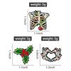 Skeleton Skull Enamel Pins Custom Christmas Decoration Brooches Lapel Badges Clothes Punk Jewelry Gift for Friends