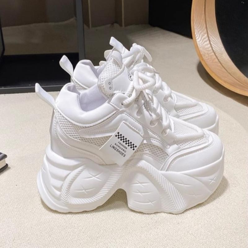 Summer Height-enhancing Shoes for Women with Thick Soles, Small-sized High-heeled Dad Shoes, Versatile Sports Casual Shoes