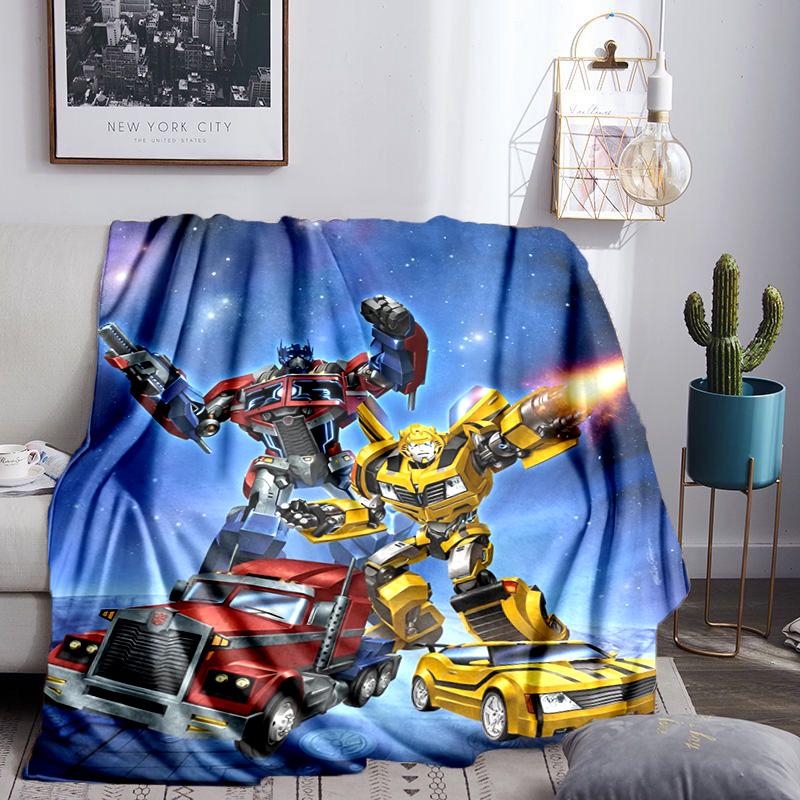 Trans-formers Adventure Throws Blanket Flannel Blankets Plush for Couch Bed Gifts for Men Women Travel picnic blanket Christmas fan gifts