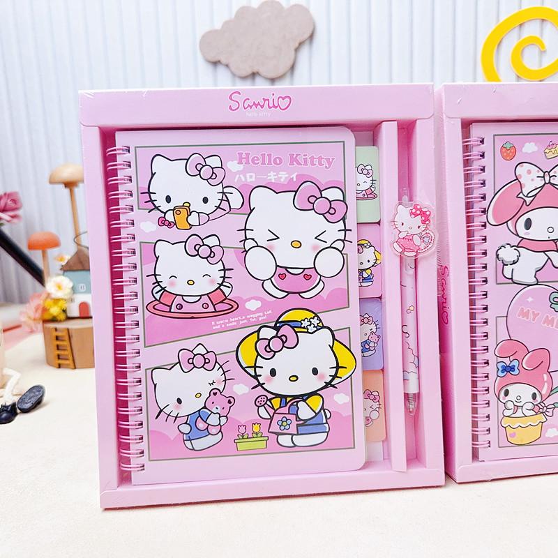 Latest   Kuromi My Melody Cinnamoroll Pompompurin Notebook Hand Ledger Suit Notepad Stationery Box Fashion Cute