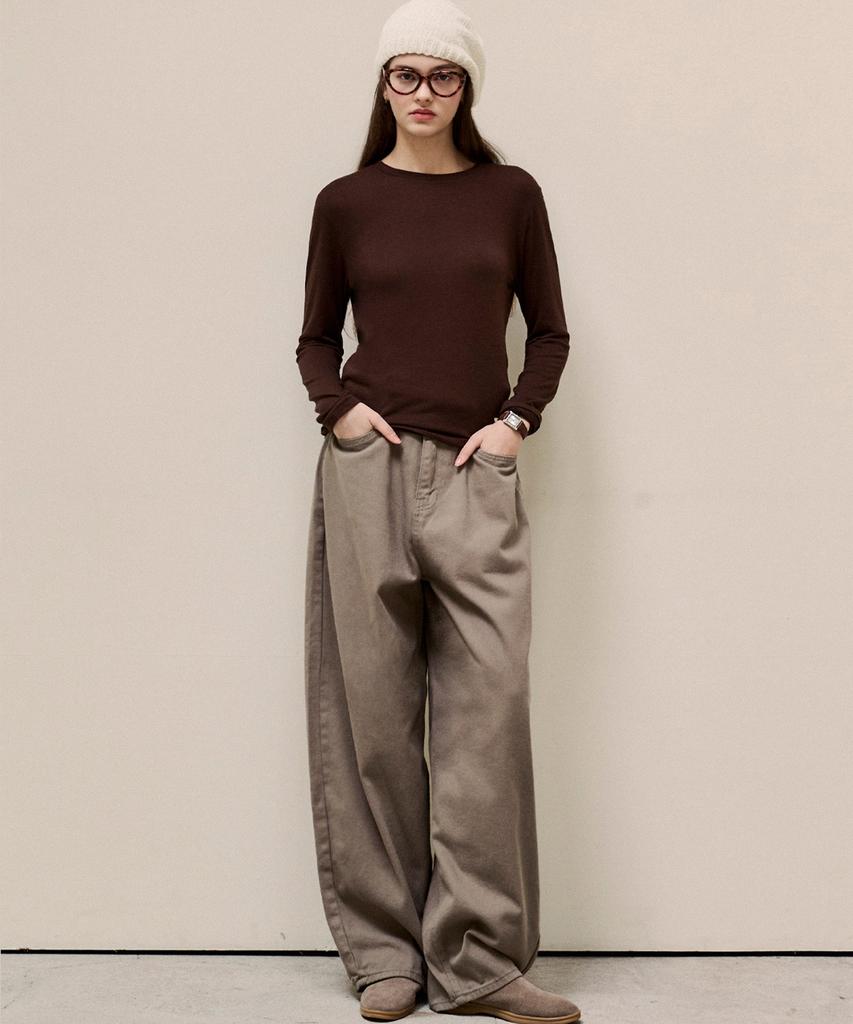 LUSIDA Mati Basic Long Sleeve Round T-Shirt_5 Colors