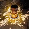 Butterfly Shadow Solar Light IP65 Waterproof Butterfly Solar Outdoor Lantern Metal Butterfly LED Lantern for Patio Lawn Pathway