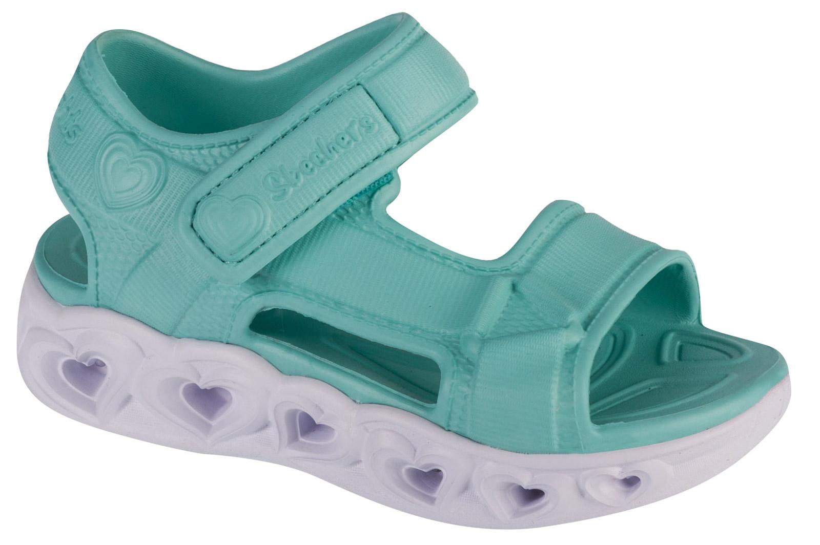 Skechers Sandália Heart Lights - Sempre chamativa, para menina sandálias menta 24