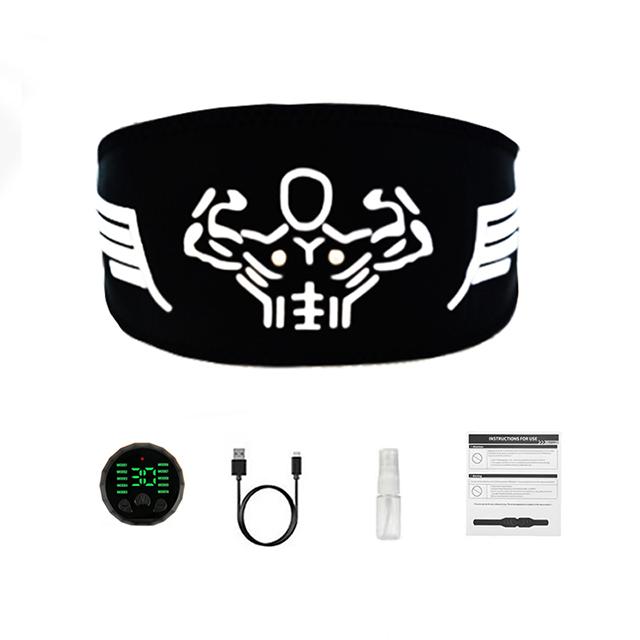 

120cm EMS Muscle Stimulation Toner Abdominal Toning Belt Waist Belly Home Fitness Massager Lose Weight USB Recharge
