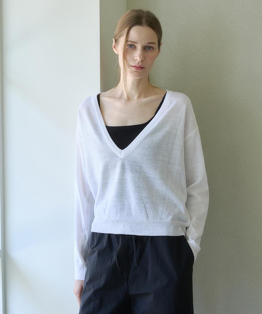 LOVLOV Deep V-Neck Knit (2 Colors)