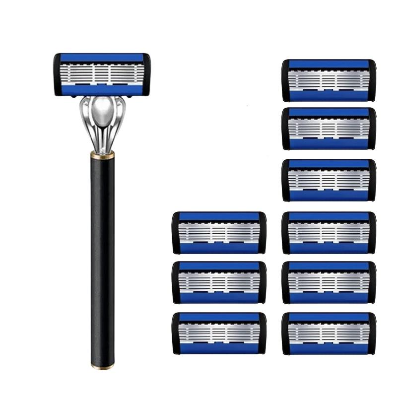 Razor Classic 6 Layer Safety Razor for Mens Shaving&Womens Hair Removal Shaving Blades Manual Shaver