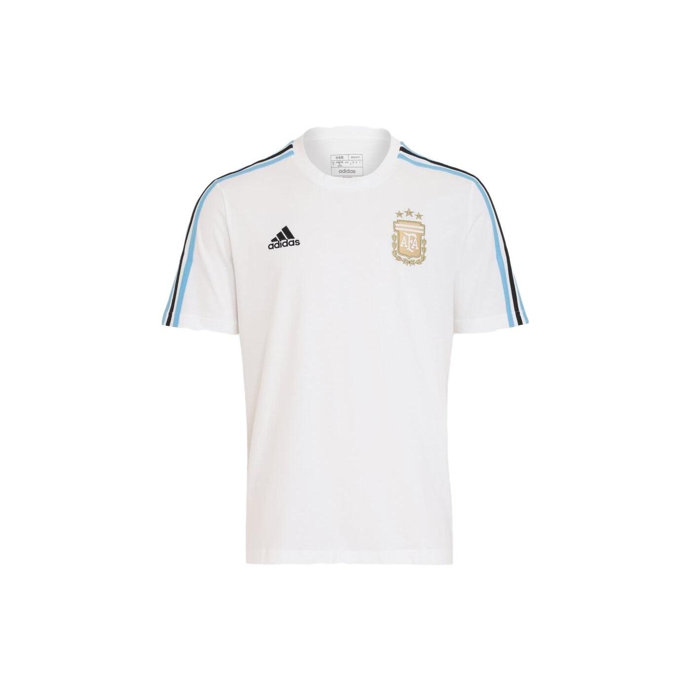 adidas Argentina DNA 3-Stripes Football T-shirt Asia Sizing  White  Men s IU2142 L