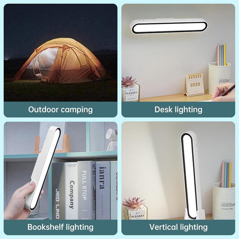 Rechargeable Desk Light Bar Magnetic Led Light With Adjustable 3 Colors Brightness Wireless Vanity Mirror Light For Shelf