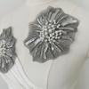 Handmade Beaded Embroidery Applique Fireworks Shape Applique Patches  Wedding Dresses