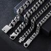 Kalen Vintage Black Men Stainless Steel Bracelet Cuban Link Chain Punk Wristband Bracelets Fashion Jewelry