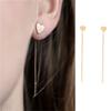 Cercei Women's Gold Plated Heart Pendant Earrings Elegant Fashion Jewelry Valentine's Day Gift 925 Silver Ear Wires