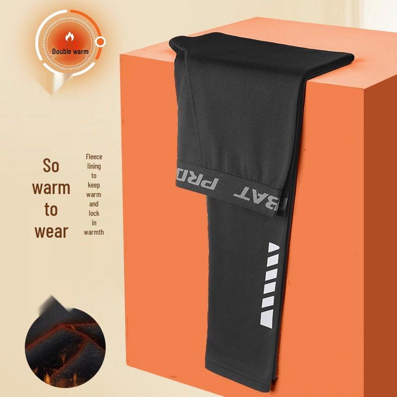 Men's Thermal Base Layer Pants - Winter Warm, High Elastic, Thin Velvet Lined