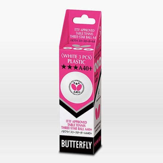 Butterfly Table Tennis Ball Butterfly Three Star Ball A40+ White (270) 1 Dozen (12 pieces) 95790 White (270)