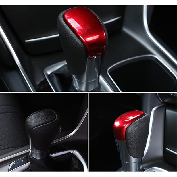 Fit For Honda Accord 2018- ABS Red Central Console Gear Shift Knob Trim 1PCS
