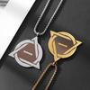 Stylish Triangular Special Symbol Leather Cord Pendant Necklace