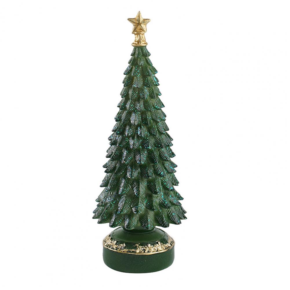 Harz Weihnachtsbaum Figur Kleine Tischdeko Weihnachtsbaum mit Sternspitze für Zuhause Büro Innen Weihnachtsdeko