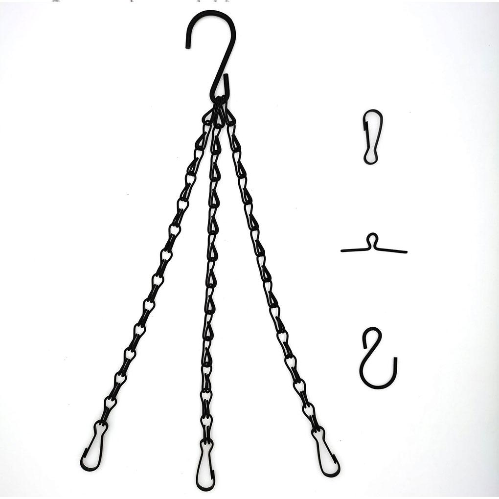 Verstellbare Länge Rattan Hängeketten-Set Für Metall Hängekorb Ersatzkette 3-beiniger Aufhänger Behälter Langlebig