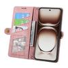 For Oppo Reno12 F 5G Zipper Wallet Case Geometry Lines Leather Phone Cover with Strap
