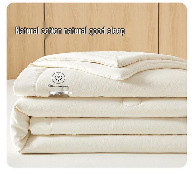 Class A Lightweight Breathable Xinjiang Cotton Quilt for Summer - Suitable for Double or Single Person, Machine Washable, Mother-Baby Grade.