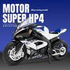 1/12 BMW HP4 Motorradmodell Metall Diecast Lokomotivmodell Simulationslicht Sammlung Ornament Jungengeschenk