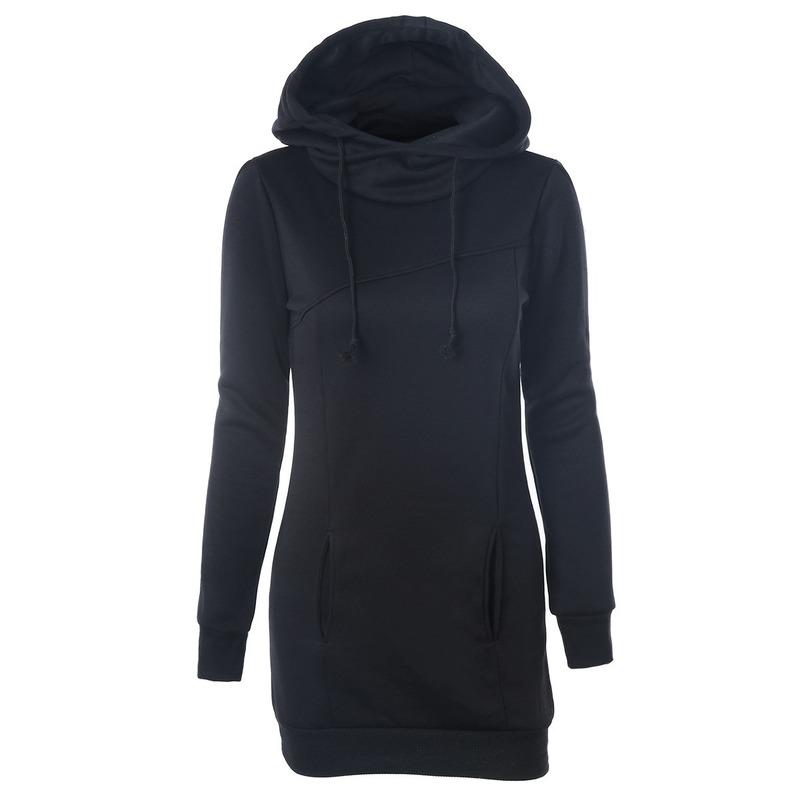 SCIONE Women Long Sleeve Hooded Drawstring Waist Pocket Korean Style Casual Women Hoodie Tops