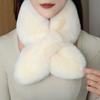 Korean Winter Faux Rabbit Fur Scarf Women Girls Scarf Soft Plush Scarves Solid Color Neck Collar Warmer Stuff Christma Gifts