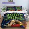 Billie Eilish Pattern Bedding,Quilt Set Quilt Cover Pillowcase Home Birthday Gift (1 * Duvet Cover + 2 * Pillowcase, Without Core)