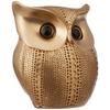 Modern Classy Happy Owl Resin Art Figure Showpiece (Golden, 13 Cm, 6.5 Cm)