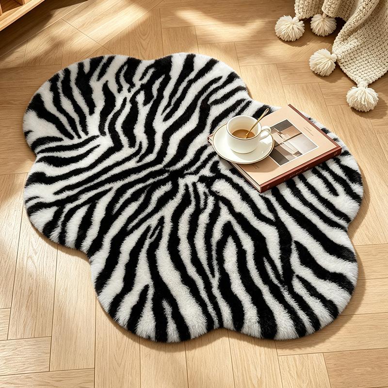 Weißer Kaninchen Plüsch Wolken Teppich Mädchen Schlafzimmer Nachttisch Bodenmatte Wohnzimmer Spiegel Vorderseite Wollmatte Ankleidezimmer Erkerfenster Matte