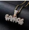 Ice Out Zirkon Höfliche Geste Mittelfinger Halskette Herren Damen Punk Hip Hop Rap Rock Party Schmuck Geschenk