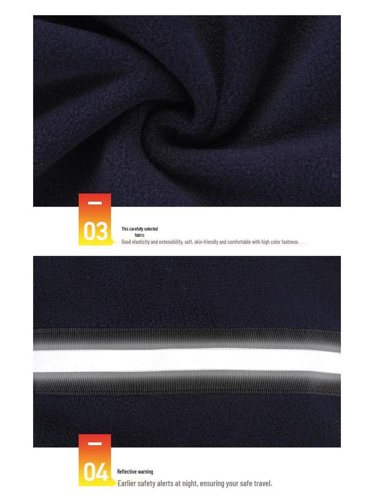 Velvet Lined Reflective Ski Mask and Neck Guard for Autumn/Winter Riding