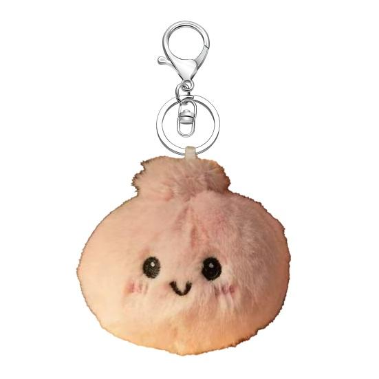 

Keychain Pendant Steamed Stuffed Bun Plush Doll Charm Soft Stuffed Key Holder Backpack Bag рожевий