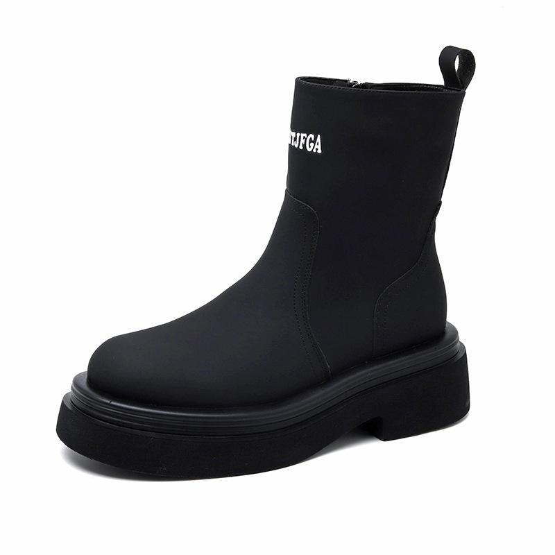 Winter Chelsea Zigarettenstiefel Herren Plateau Ritter Lokomotivstiefel Britischer Samt Martin Stiefel 5030-R