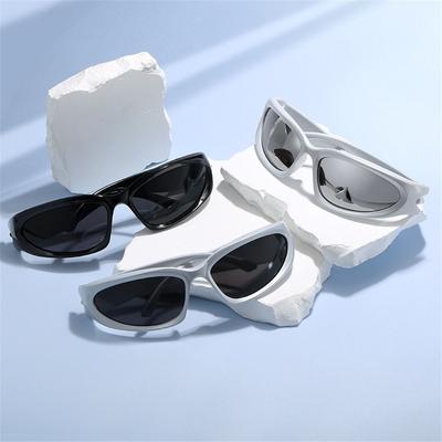 Trendige Y2K Radsport-Sonnenbrille Outdoor-Sportbrille Millennium Futuristisches Sonnenbrillenglas UV-Schutz Streetwear Brille