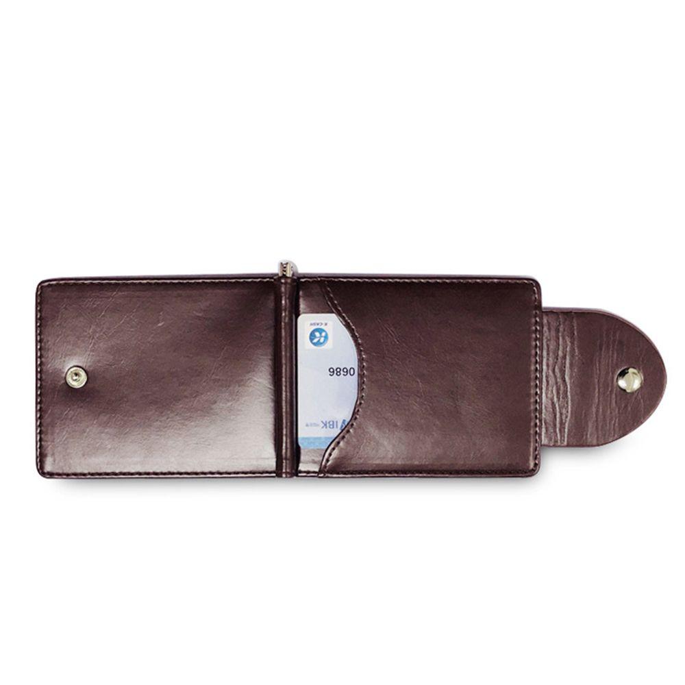 Buckle PU Leather Men Bag Card Bag Money Clips ID Credit Wallet Money Bag