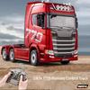 HUINA 1501 770S 1/18 19CH 2.4G RC Alloy Tractor Truck Engineering Trailer Truck with Light and Sound Toys for Boys Adults Gifts