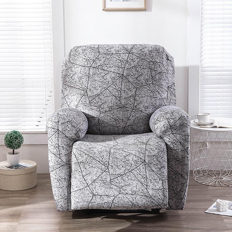 1seater Printed Recliner Sofa Covers Elastic Armchair Chair Cover Non-Slip Spandex Stretch Recliner Chair Slipcovers Living Room
